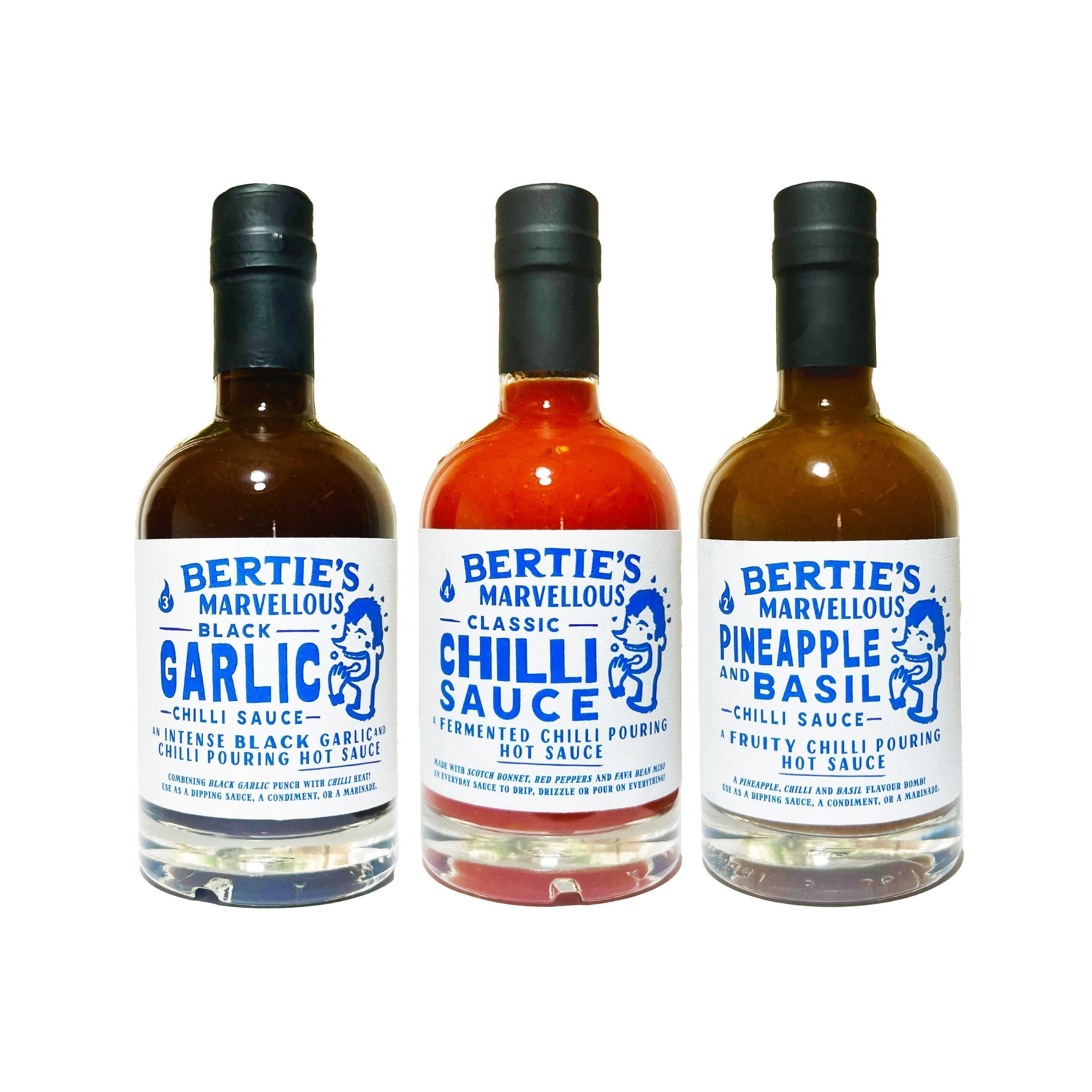 Bertie's Marvellous Chilli Sauce Collection with FREE Tote - Provenance Hub