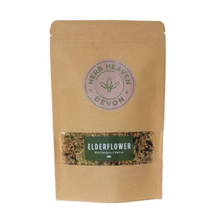 Herb Heaven Devon Hand Picked Elderflower Herbal Tea Blend 30g Pouch